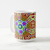 Psychedelisches Muster 3X6 Kaffeetasse (Vorderseite Links)