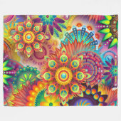 Psychedelisches Muster Fleecedecke (Vorderseite (Horizontal))