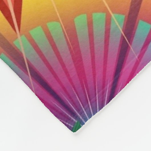 Psychedelisches Muster Fleecedecke (Ecke)