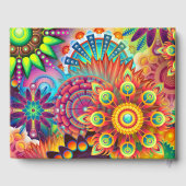 Psychedelisches Muster Gästebuch (Rückseite)