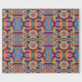 Psychedelisches Muster Geschenkpapier (Flach)