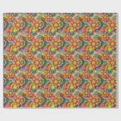 Psychedelisches Muster Geschenkpapier (Flach)