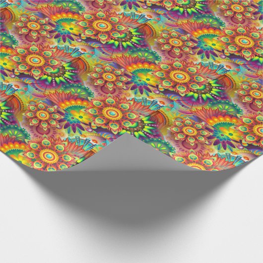 Psychedelisches Muster Geschenkpapier (Ecke)