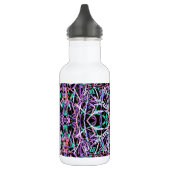 Psychedelisches Muster in Rosa Edelstahlflasche (Links)