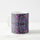 Psychedelisches Muster in Rosa Kaffeetasse (Vorderseite Links)