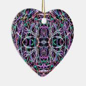 Psychedelisches Muster in Rosa Keramik Ornament (Rechts)