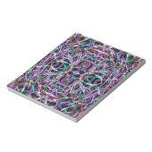 Psychedelisches Muster in Rosa Notizblock (Rotiert)