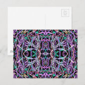 Psychedelisches Muster in Rosa Postkarte (Vorne/Hinten)