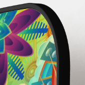 Psychedelisches Muster Pickleball Schläger (Linke Seite)