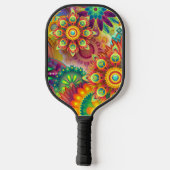 Psychedelisches Muster Pickleball Schläger (Rückseite)