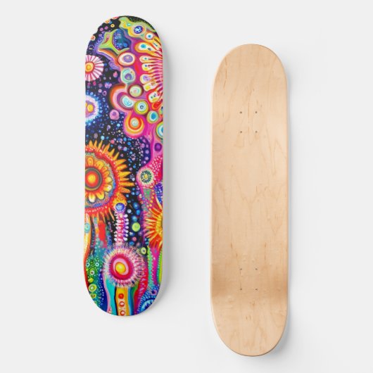 Psychedelisches Muster Skateboard (Vorderseite)