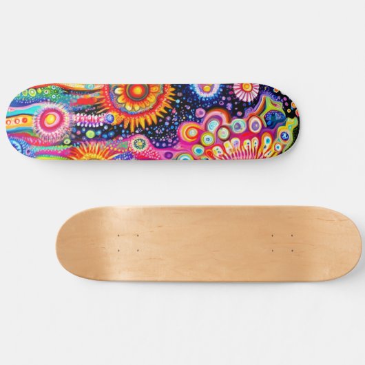 Psychedelisches Muster Skateboard (Horizontal)