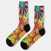 Psychedelisches Muster Socken (Linkes Detail)