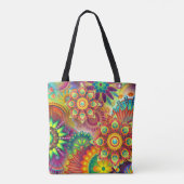 Psychedelisches Muster Tasche (Rückseite)