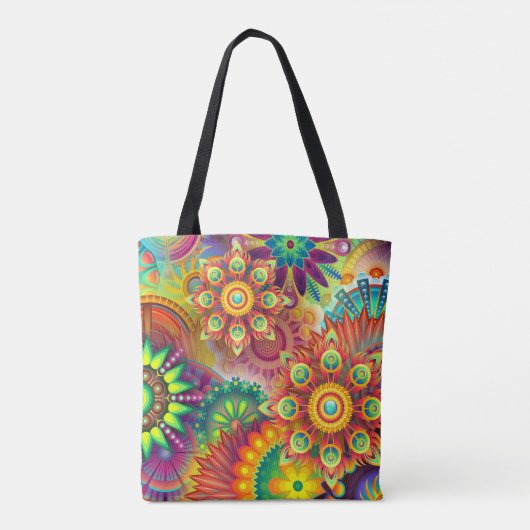 Psychedelisches Muster Tasche (Rückseite)