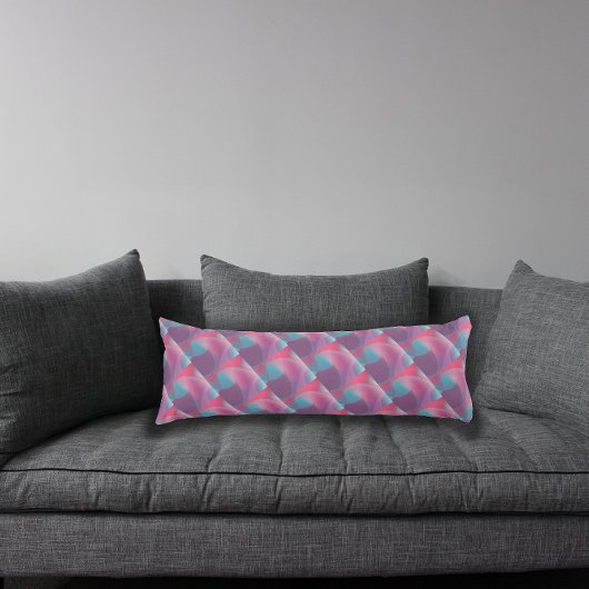 Psychedelisches Muster Türkis-Lavendel Seitenschläferkissen