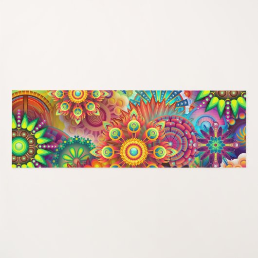 Psychedelisches Muster Yogamatte (Vorderseite (Horizontal))