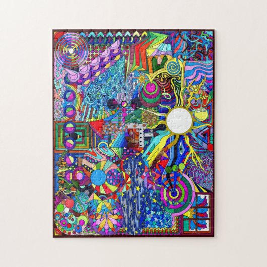 Psychedelisches Myndlspyll gießen Grafikdesign Puzzle (Vertikal)