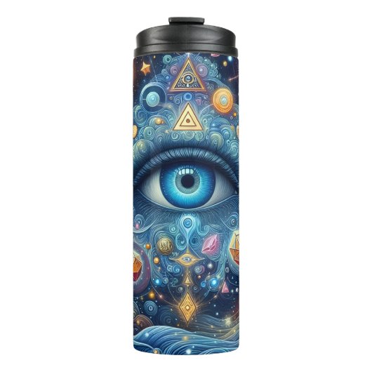 Psychedelisches Mystisches Auge Thermosbecher (Vorderseite)