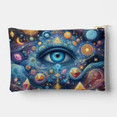 Psychedelisches Mystisches Auge Zubehörtasche (Rückseite)