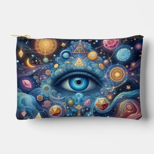 Psychedelisches Mystisches Auge Zubehörtasche (Vorderseite)