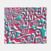 Psychedelisches nahtloses Muster Fleecedecke (Vorderseite (Horizontal))
