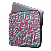 Psychedelisches nahtloses Muster Laptopschutzhülle (Vorderseite Links)