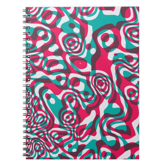 Psychedelisches nahtloses Muster Notizblock (Vorderseite)