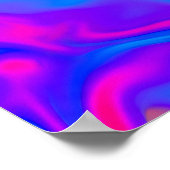 Psychedelisches Neon-Fluid-Farbposter Poster (Ecke)
