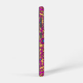 Psychedelisches Neon Pink Barock Geblüht Muster Samsung Galaxy Hülle (Rechte Seite)