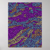 Psychedelisches Neon Retro Muster Design Poster (Vorne)