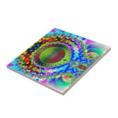 Psychedelisches NeonFraktal Fliese (Seite)