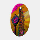 Psychedelisches NYC: Flatiron Gebäude u. Uhr #2B Keramik Ornament (Rechts)
