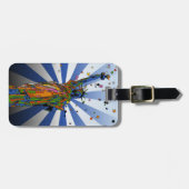 Psychedelisches NYC: Freiheitsstatue #2 Gepäckanhänger (Vorderseite horizontal)