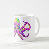 Psychedelisches Octopus Head Design Kaffeetasse (VorderseiteRechts)