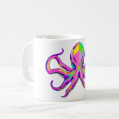 Psychedelisches Octopus Head Design Kaffeetasse (Vorderseite Links)