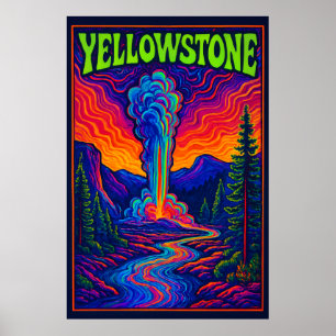 Psychedelisches Old Faithful Poster