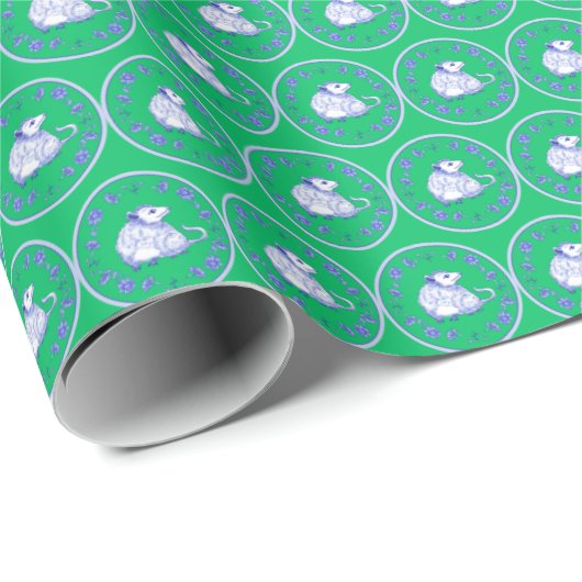 Psychedelisches Opossum Geschenkpapier (Rolleneckpunkt)
