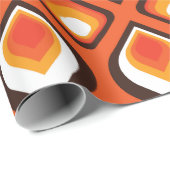 Psychedelisches Orange Geschenkpapier (Rolleneckpunkt)
