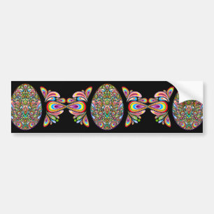 Psychedelisches Osterei-Design Kinder Bio-T-Shirt Autoaufkleber