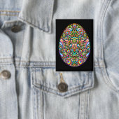 Psychedelisches Osterei-Design Kinder Bio-T-Shirt Button (Insitu)