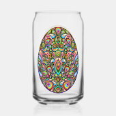 Psychedelisches Osterei-Design Kinder Bio-T-Shirt Dosenglas (Rückseite)