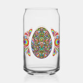 Psychedelisches Osterei-Design Kinder Bio-T-Shirt Dosenglas (Rückseite)