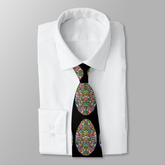 Psychedelisches Osterei-Design Kinder Bio-T-Shirt Krawatte (Gebunden)