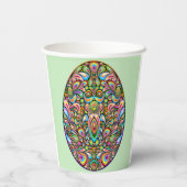 Psychedelisches Osterei-Design Kinder Bio-T-Shirt Pappbecher (Rückseite)