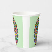 Psychedelisches Osterei-Design Kinder Bio-T-Shirt Pappbecher (Rechts)