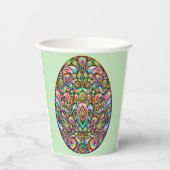 Psychedelisches Osterei-Design Kinder Bio-T-Shirt Pappbecher (Vorderseite)