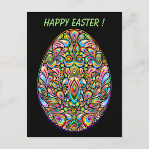 Psychedelisches Osterei-Design Kinder Bio-T-Shirt Postkarte