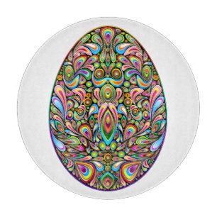 Psychedelisches Osterei-Design Kinder Bio-T-Shirt Schneidebrett