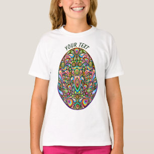 Psychedelisches Osterei-Design Kinder Bio-T-Shirt T-Shirt